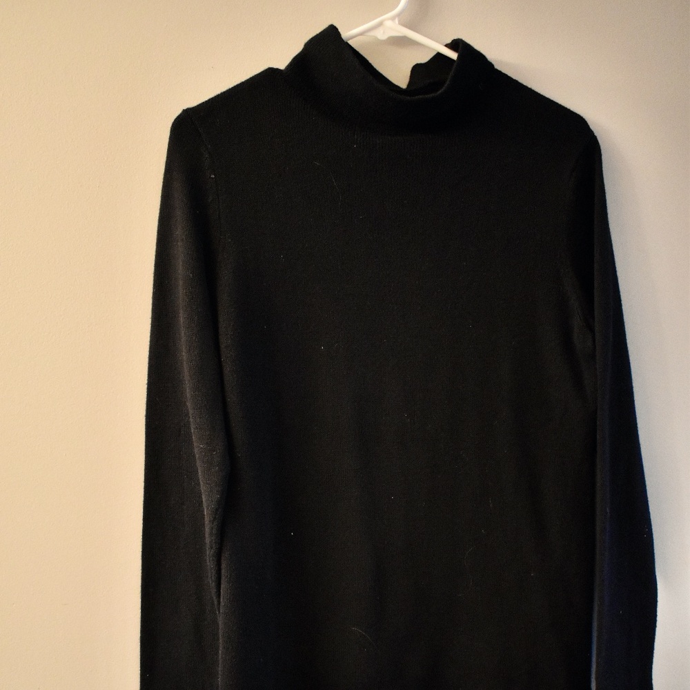 Black Mock-Neck Sweater